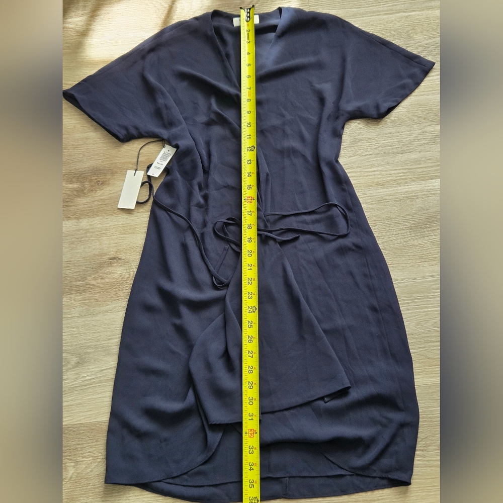 Babaton Navy Wrap Midi Dress - Picture 5 of 7